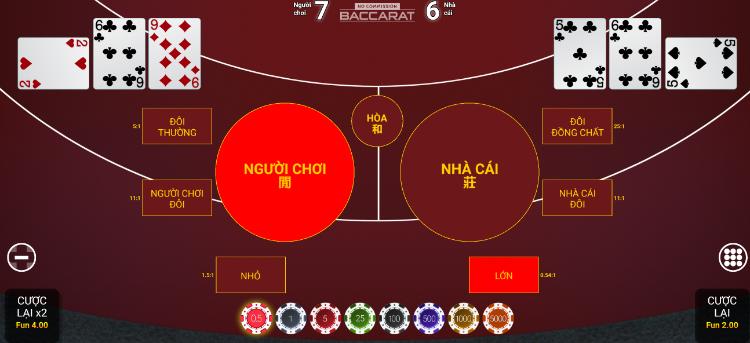 chơi Baccarat No Commission tại nhà cái m88