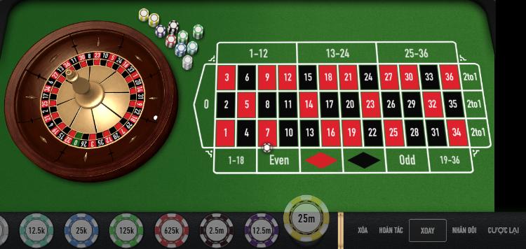 chơi Roulette Nouveau tại m88