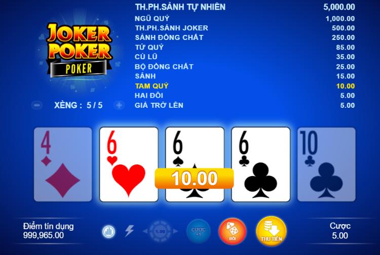 chơi joker poker tại m88