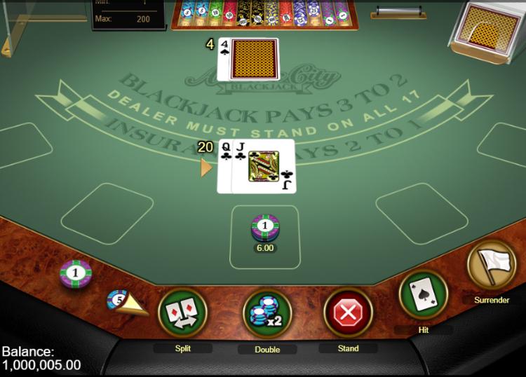 chơi Atlantic City Blackjack Gold tại m88