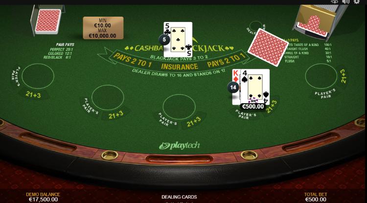 chơi Blackjack Cashback tại m88