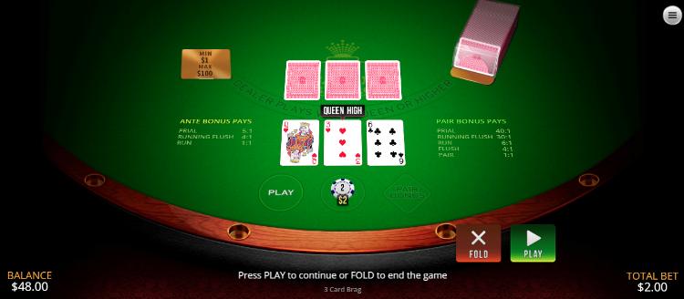 chơi 3 Card Brag tại m88
