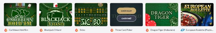chơi three card poker tại m88