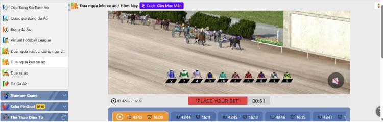 chơi đua ngựa kéo xe ảo tại m88